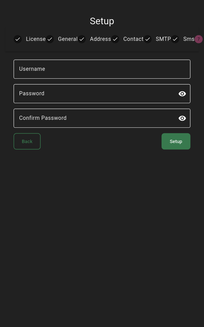 Account creation empty